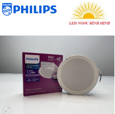 Đèn LED âm trần chống chói 59464 Meson 125 IO 13W Philips