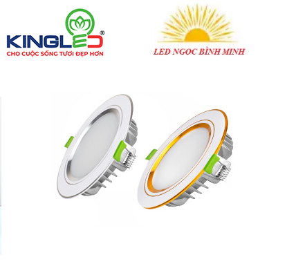 Đèn led âm trần 9W KingEco 3 màu EC-DL-9SS-T118-T-PV/PB
