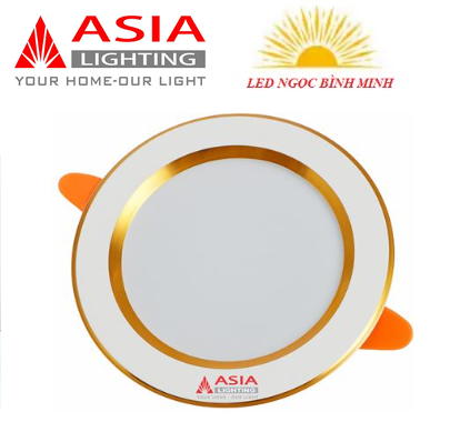 Đèn âm trần viền vàng thân nhôm Asia DOB M9VV/V12VV/M15VV